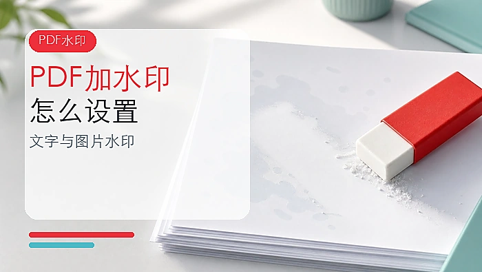 PDF怎么加水印?文字与图片水印设置方法