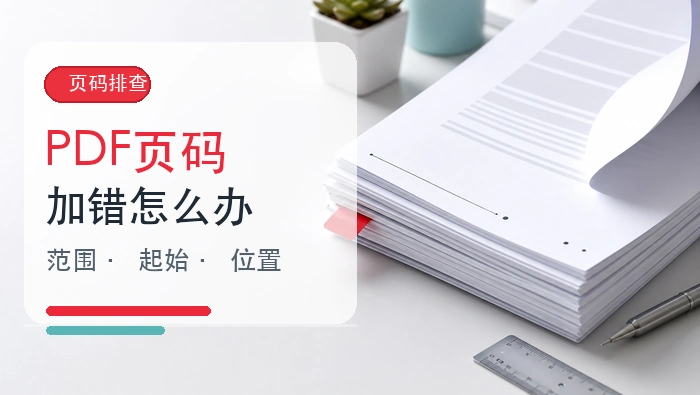 PDF页码加错了怎么办?在线添加页码要注意什么?
