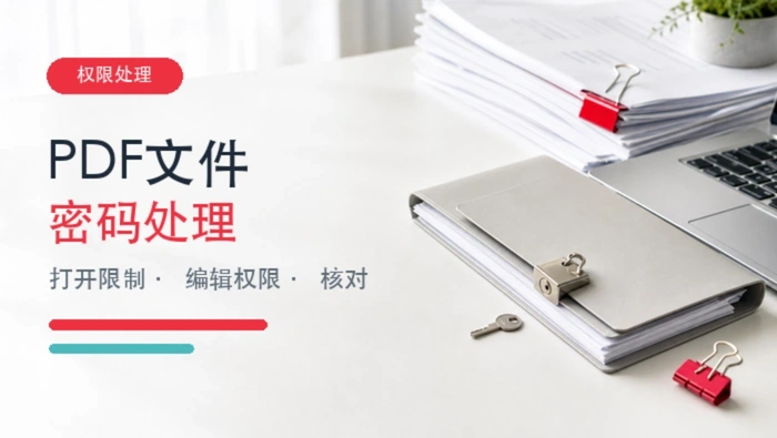 PDF文件有密码怎么办?去除打开密码和权限限制的方法