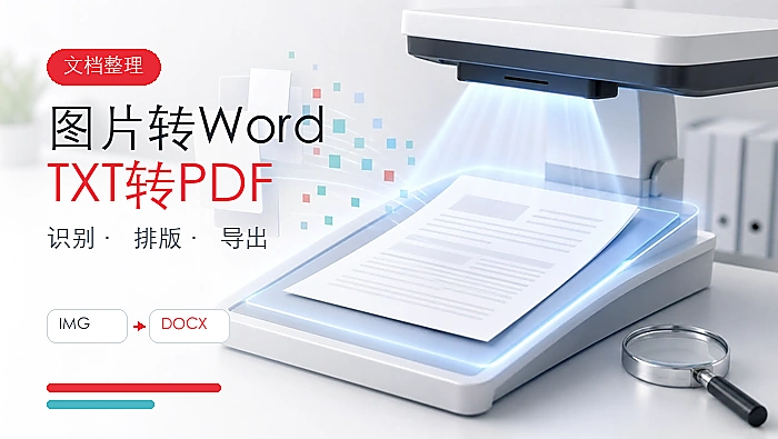 图片怎么转成Word?TXT内容如何整理成PDF?