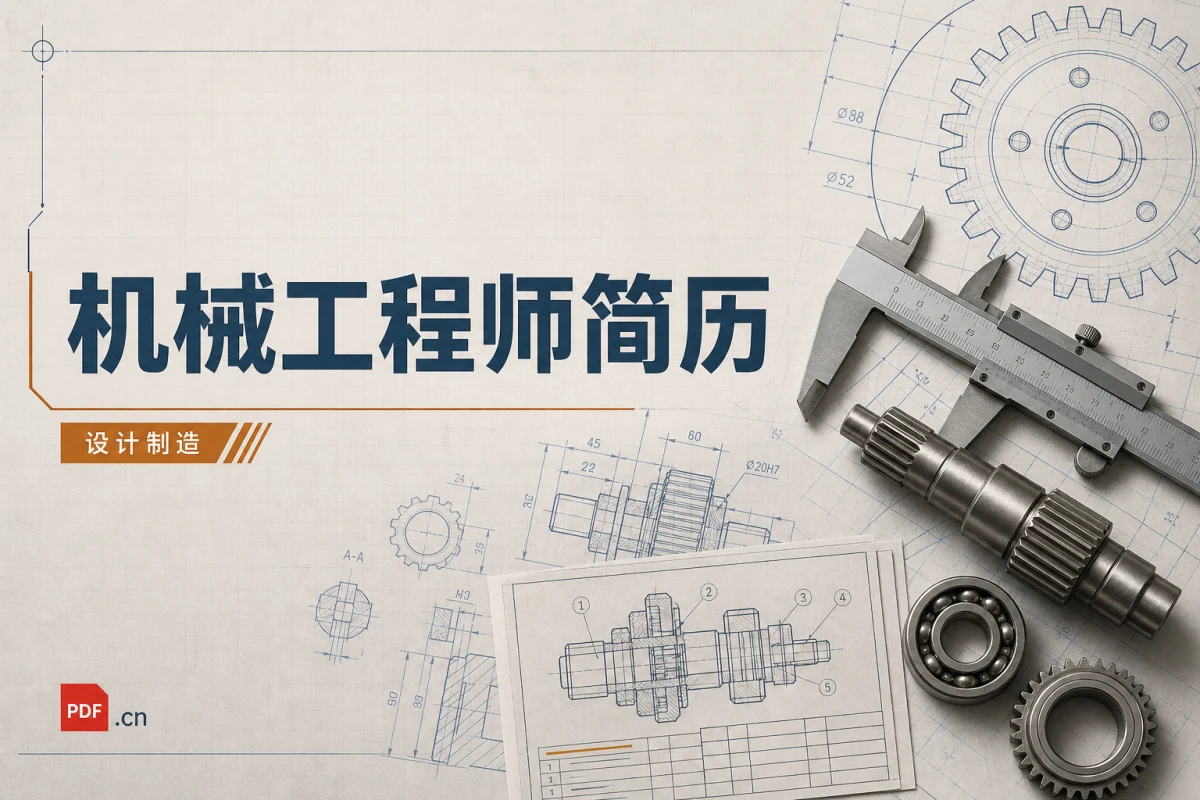 机械工程师简历 机械设计制造岗位求职参考