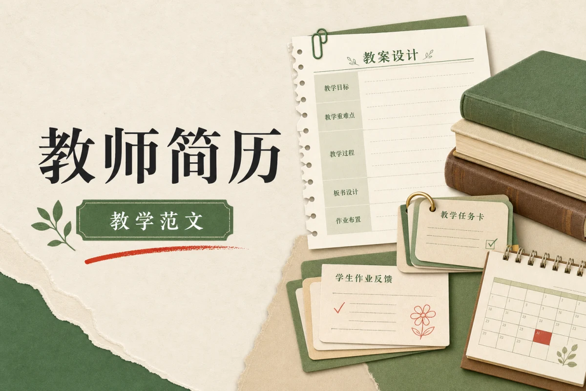 初中语文教师简历 教学经历求职实用参考范文